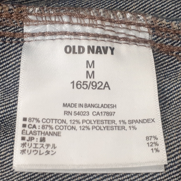 Old Navy classic Denim Jacket In Dark WORN Wash Sz M - Picture 8 of 9